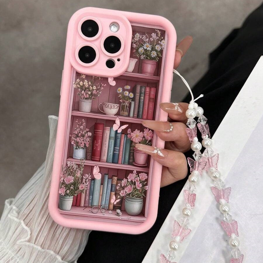 Shockproof Retro Bookshelf iPhone Case