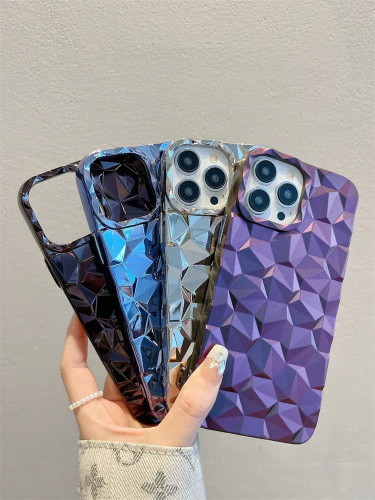 High-grade Diamond Grid Electroplated Silicone Drop-resistant for IPhone - Viexta