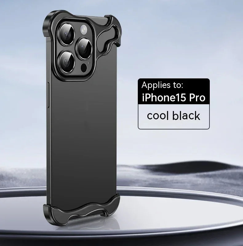 Metal Corner Pad Anti-fall Frameless Anti-fall Protective Cover for iPhone case - Viexta