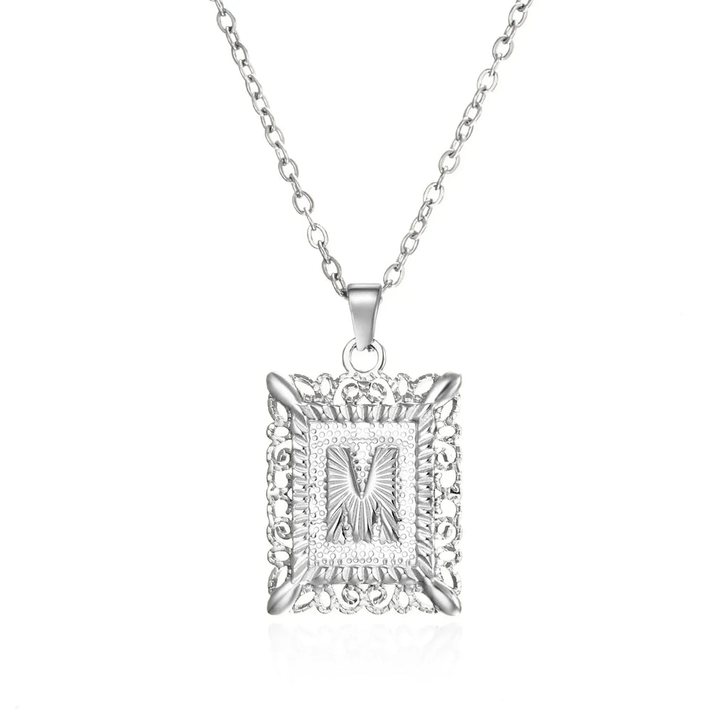 stainless-steel-initial-necklace - Viexta
