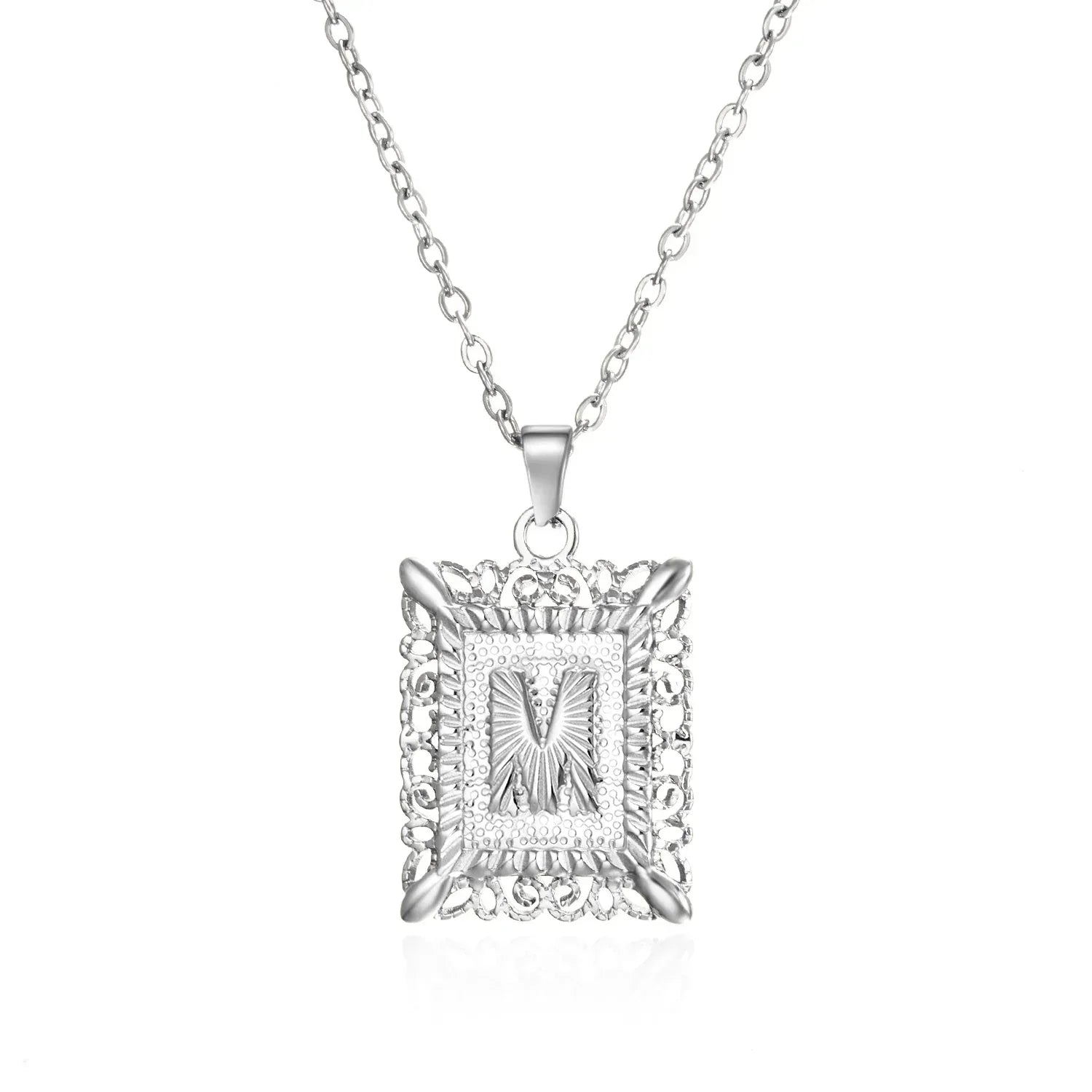 stainless-steel-initial-necklace - Viexta