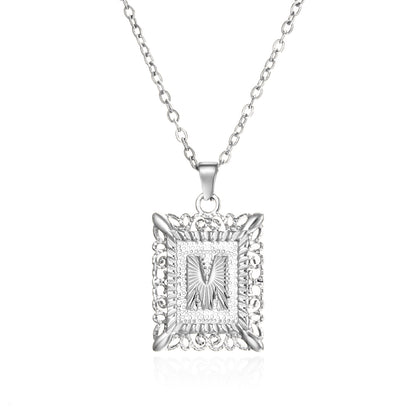 Stainless Steel Initial Necklace