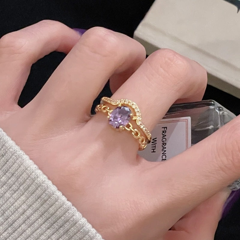 Nine Purple Colored Ring