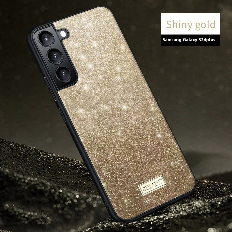 glitter-leather-case-drop-resistant-samsung-phone-case - Viexta