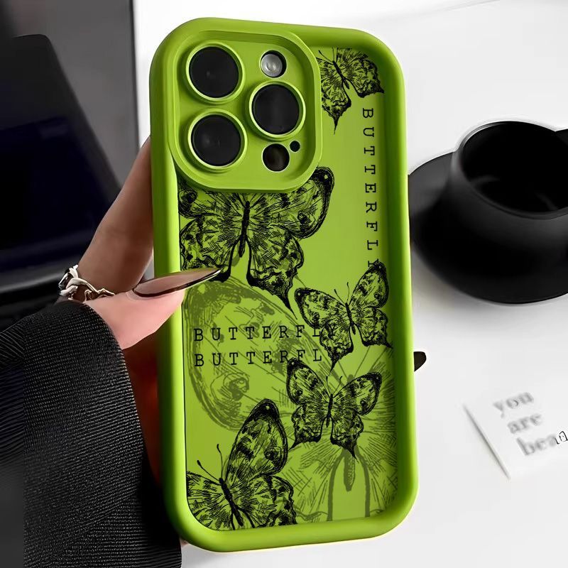 Butterfly Print Drop-resistant iPhone Case