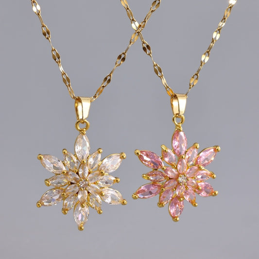 18k Snowflake Necklace