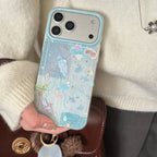 Double-layer Glitter Blue Ocean Jellyfish iPhone Case - Viexta