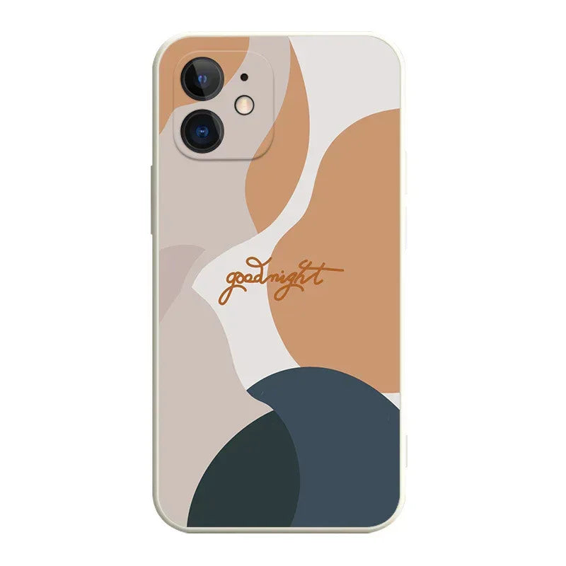 Morandi Liquid Silicone Drop-resistant Soft iPhone Case - Viexta
