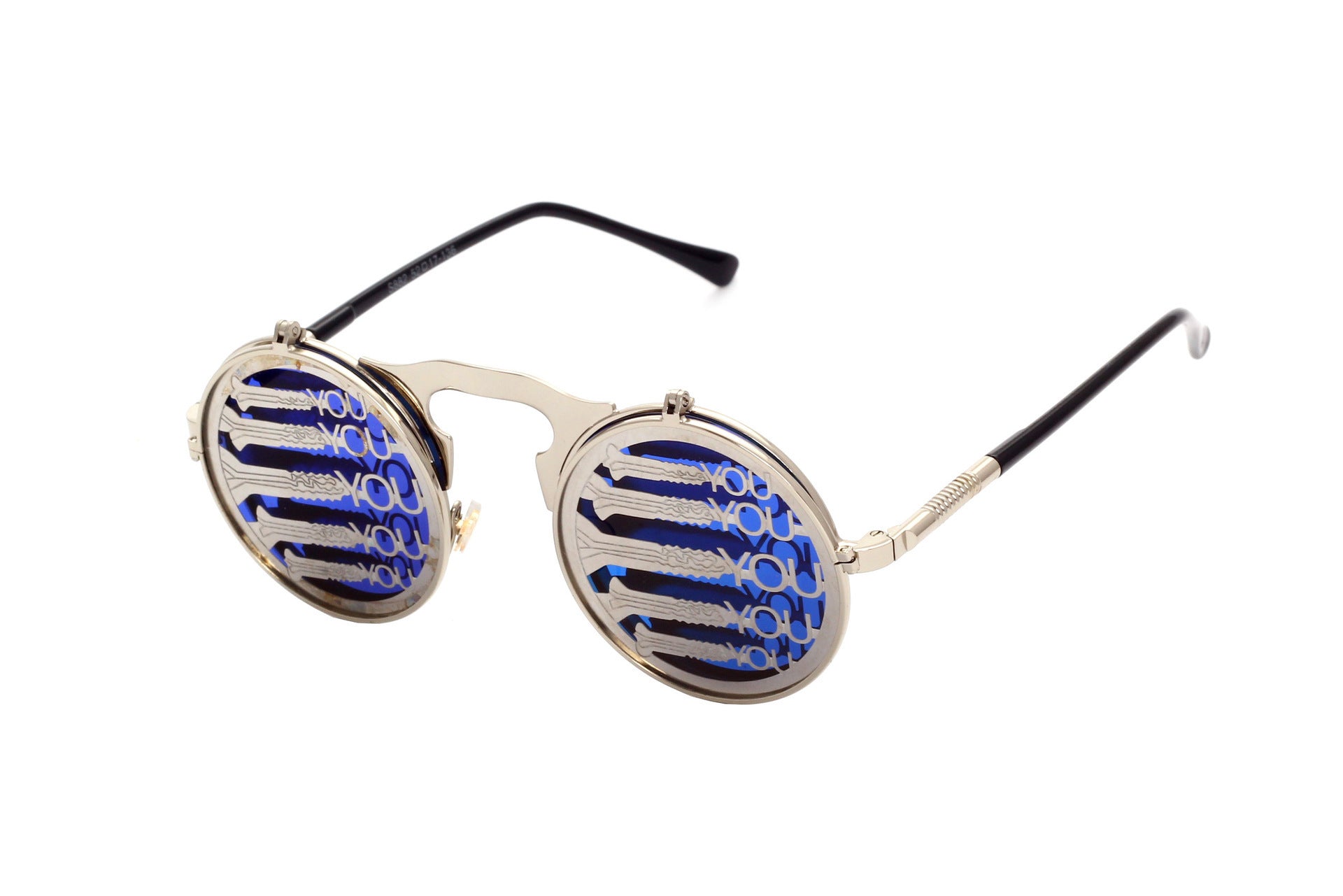 Men's Casual Retro Metal Punk Steam Flip Sunglasses