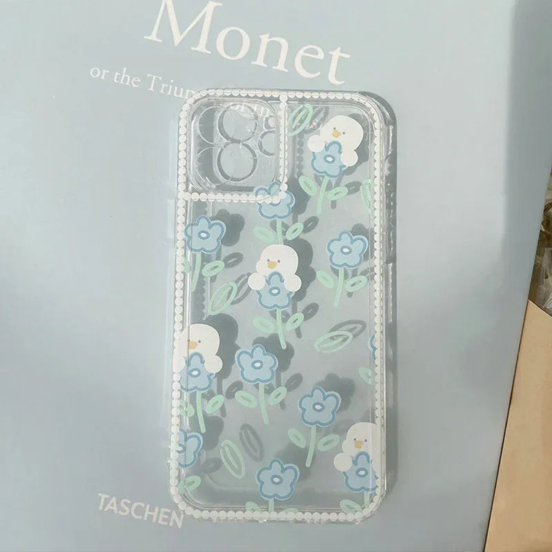 Peace Whitish Blue iPhone Transparent Case - Viexta