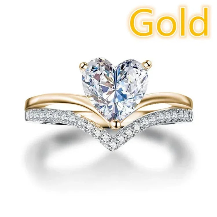 heart-shaped-zircon-diamond-engagement-ring - Viexta