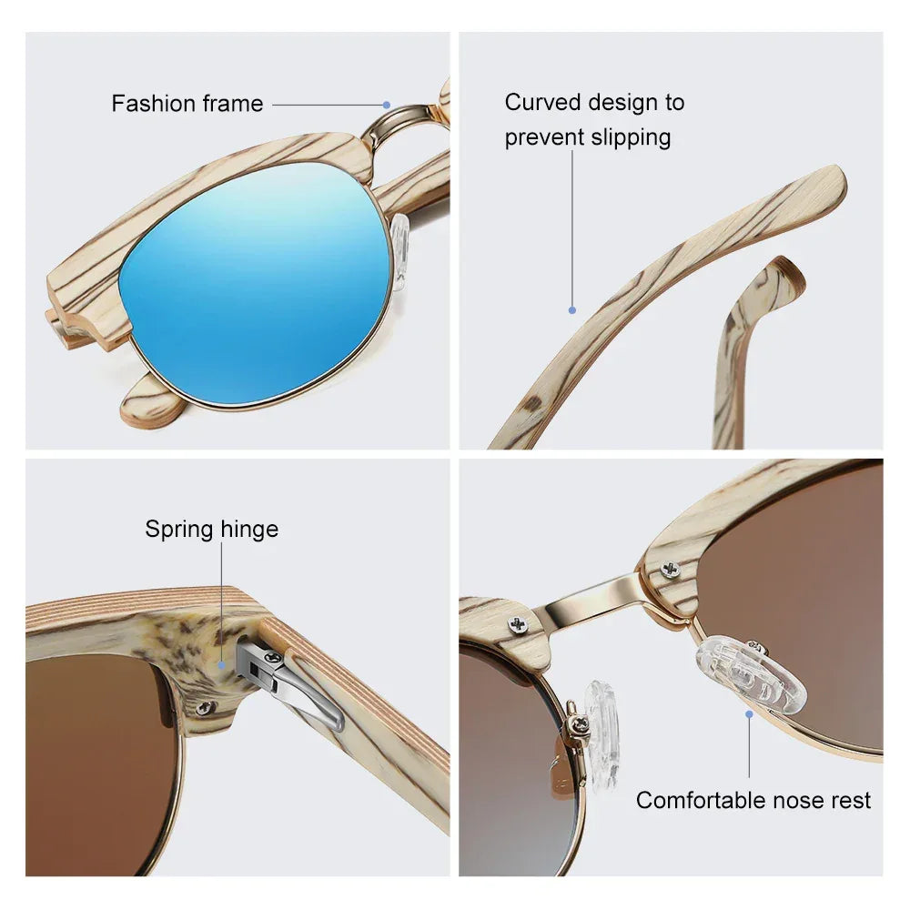 semi-rimless-mens-and-womens-polarized-sunglasses-uv400 - Viexta