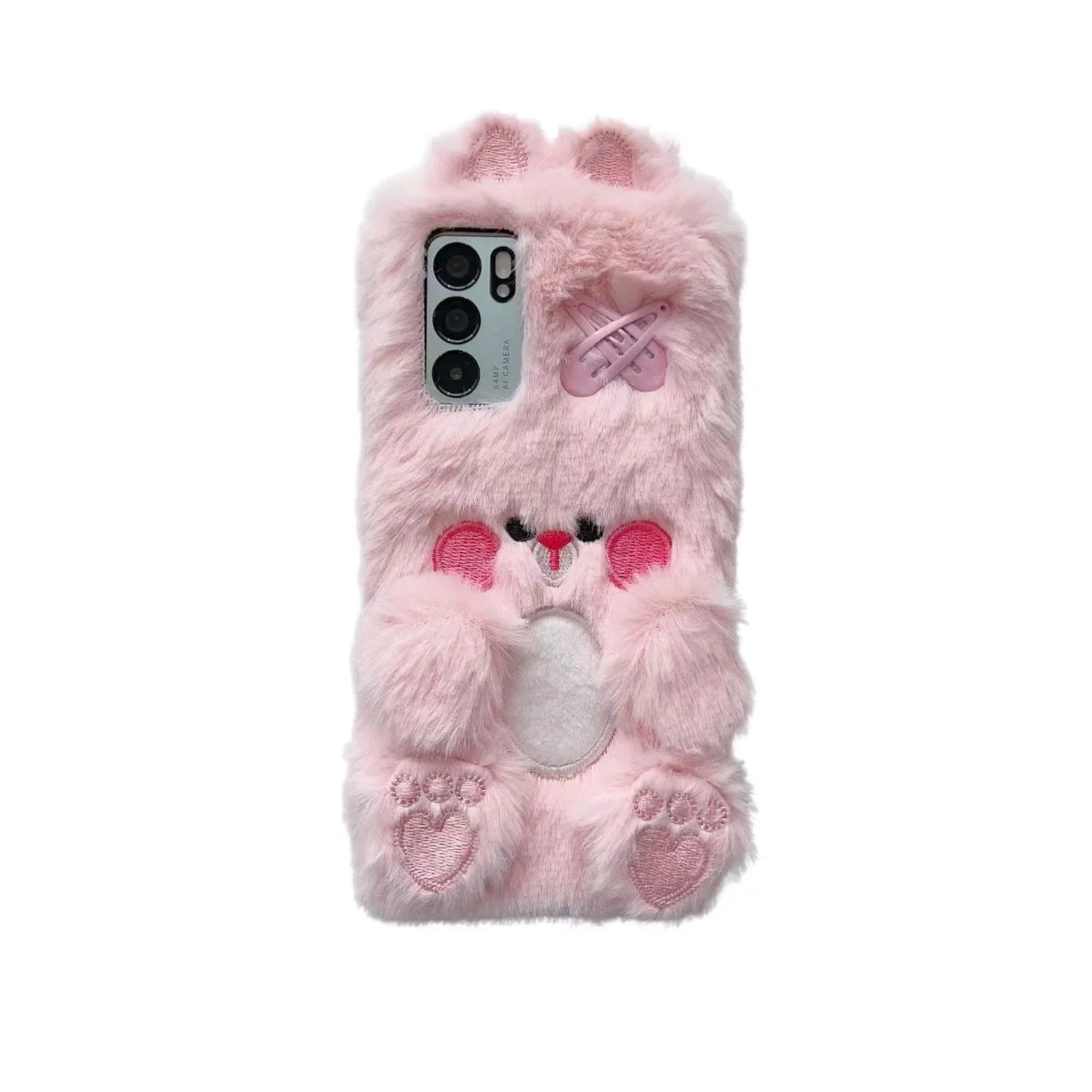 Winter Plush Stereo Cute Rabbit iPhone Case - Viexta
