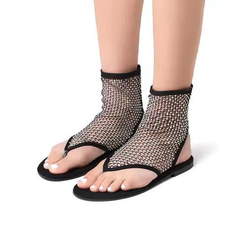 Breathable Mesh Hot Drilling Flats