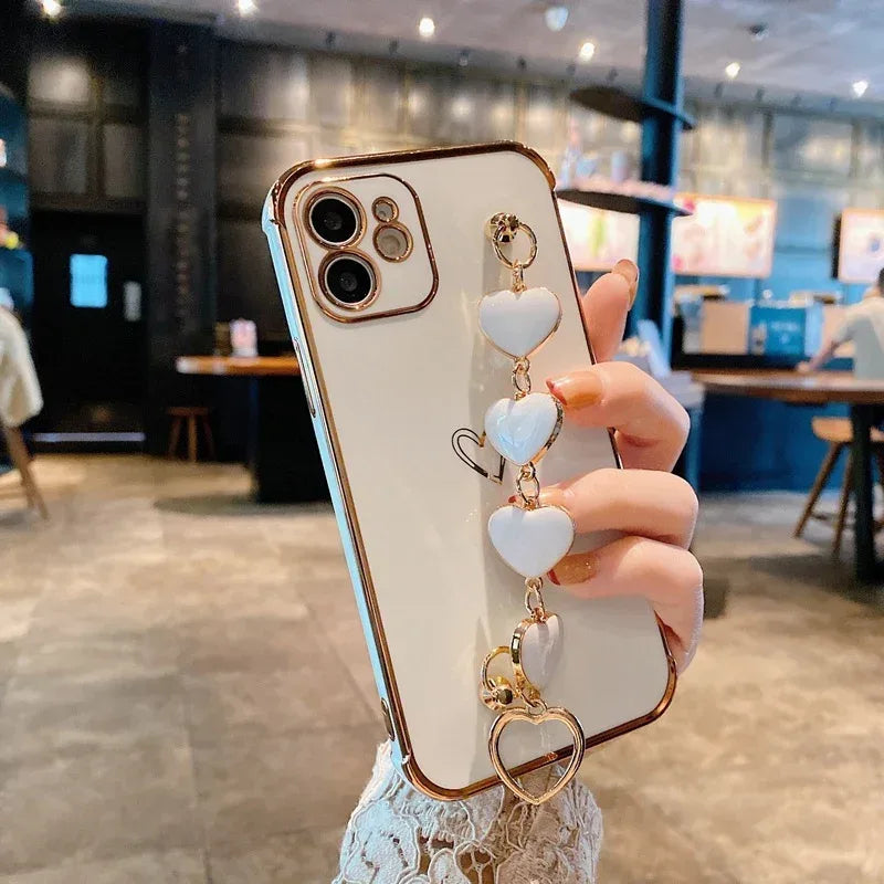 electroplated-heart-shaped-iphone-shell - Viexta