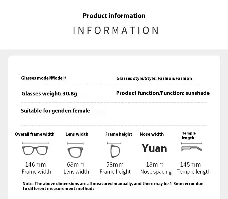 Fashion Large Frame Retro Sunglasses - Viexta