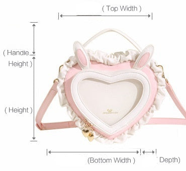 Rabbit Ear Peach Heart Handbag