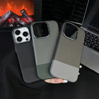 Dragon Scale Texture Stitching Leather iPhone Case