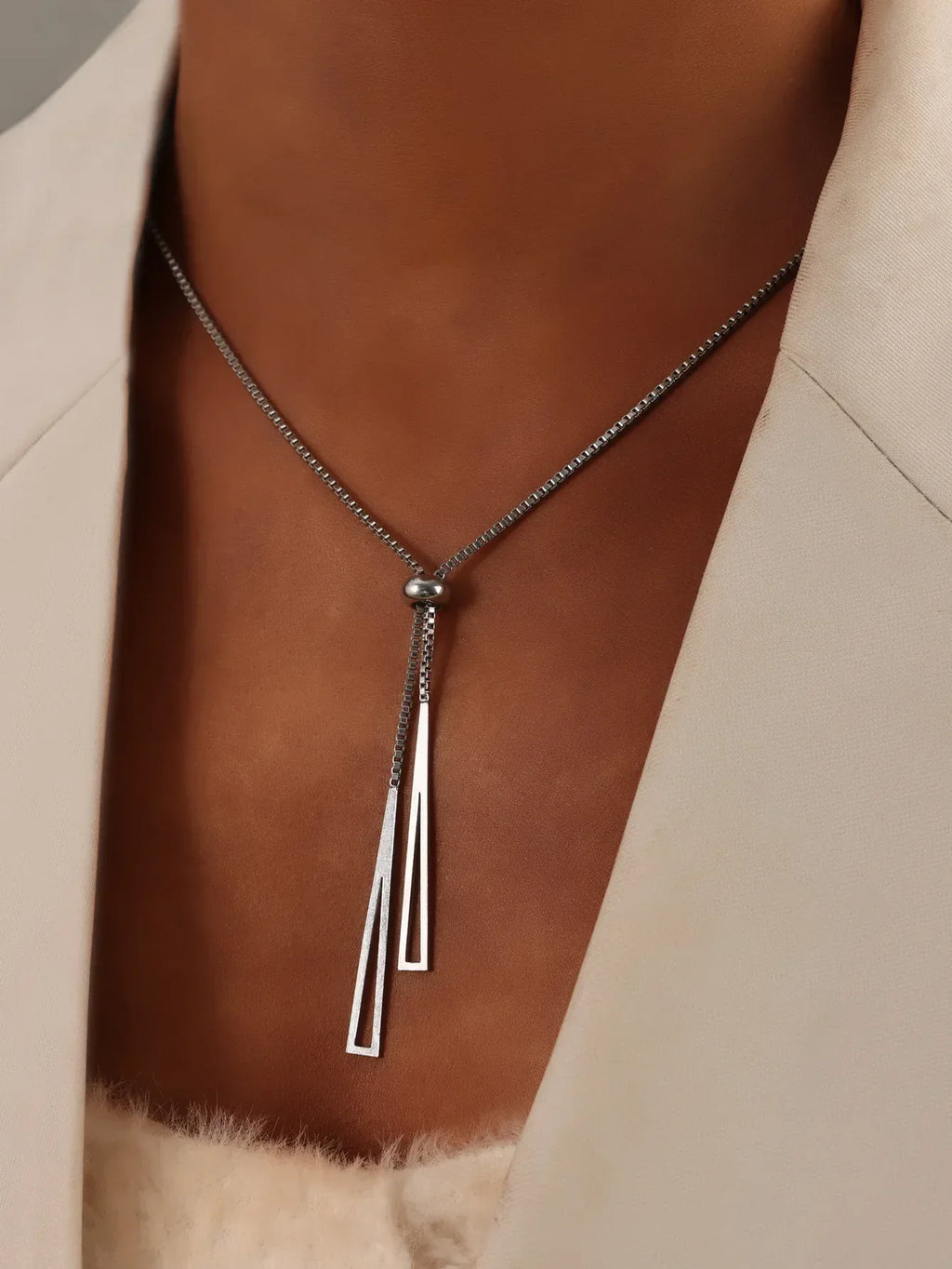 Triangle Adjustable Pull-out Necklace - Viexta