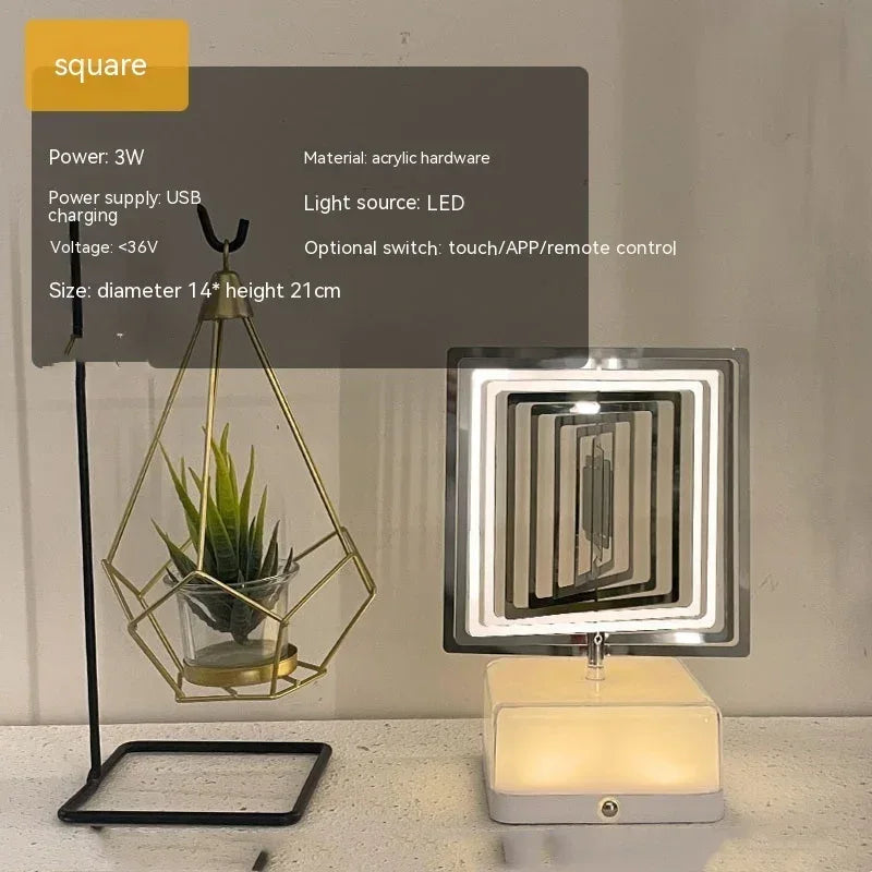 Three-dimensional Rotating Ambience Light Bedroom - Viexta