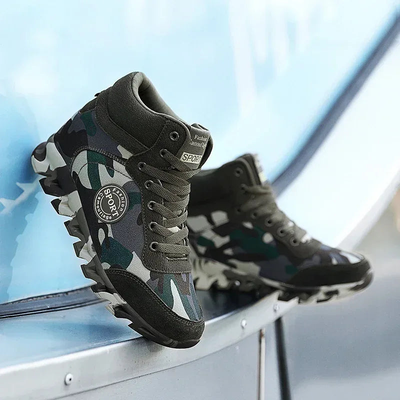 Women's Casual Camouflage Increased Sneakers - Viexta