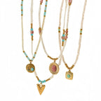 SUNFLOWER Color Crystal String Necklace - Viexta