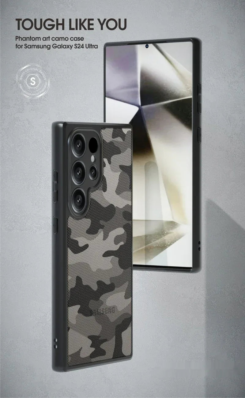 Camouflage Transparent Phone Case for Samsung S24 Ultra - Viexta