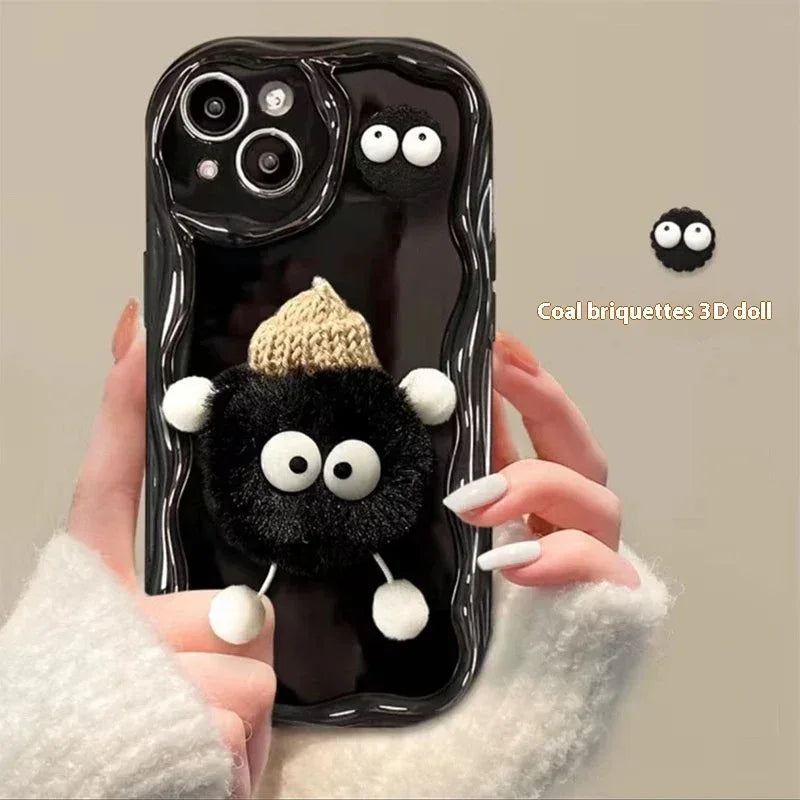 cartoon-cute-plush-hat-doll-iphone-case - Viexta