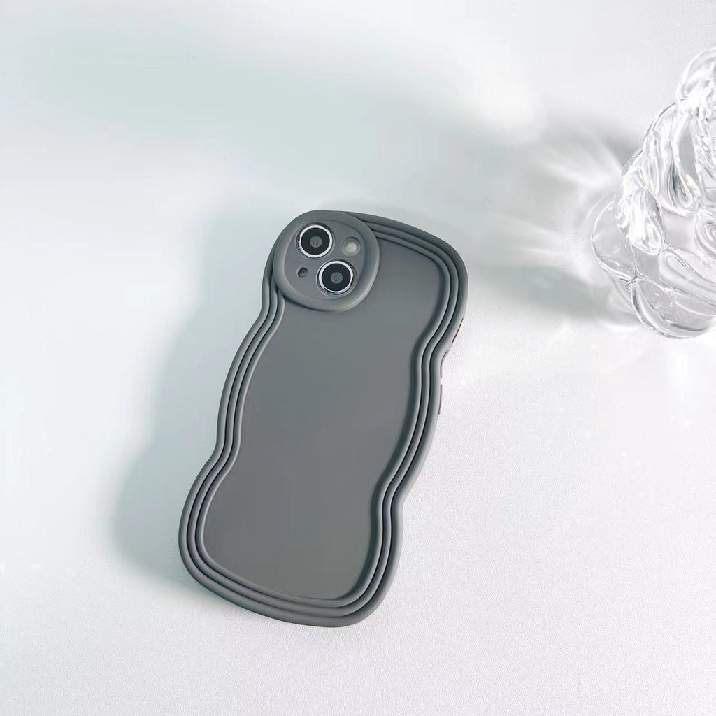 Liquid Solid Color Wavy Edge iPhone Case - Viexta