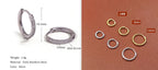 Rounded Edge Zircon Earrings - Viexta