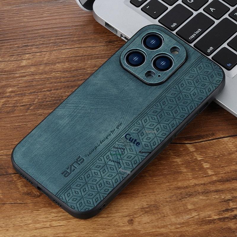 Leather Pattern Drop-resistant Business iPhone Case - Viexta