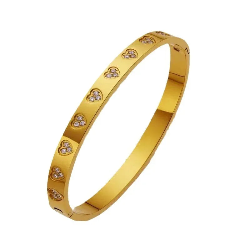 Titanium Steel Heart embedded Kada - Viexta