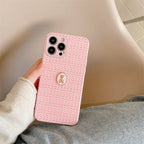Woven High-grade Bear Flannelette iPhone Case - Viexta