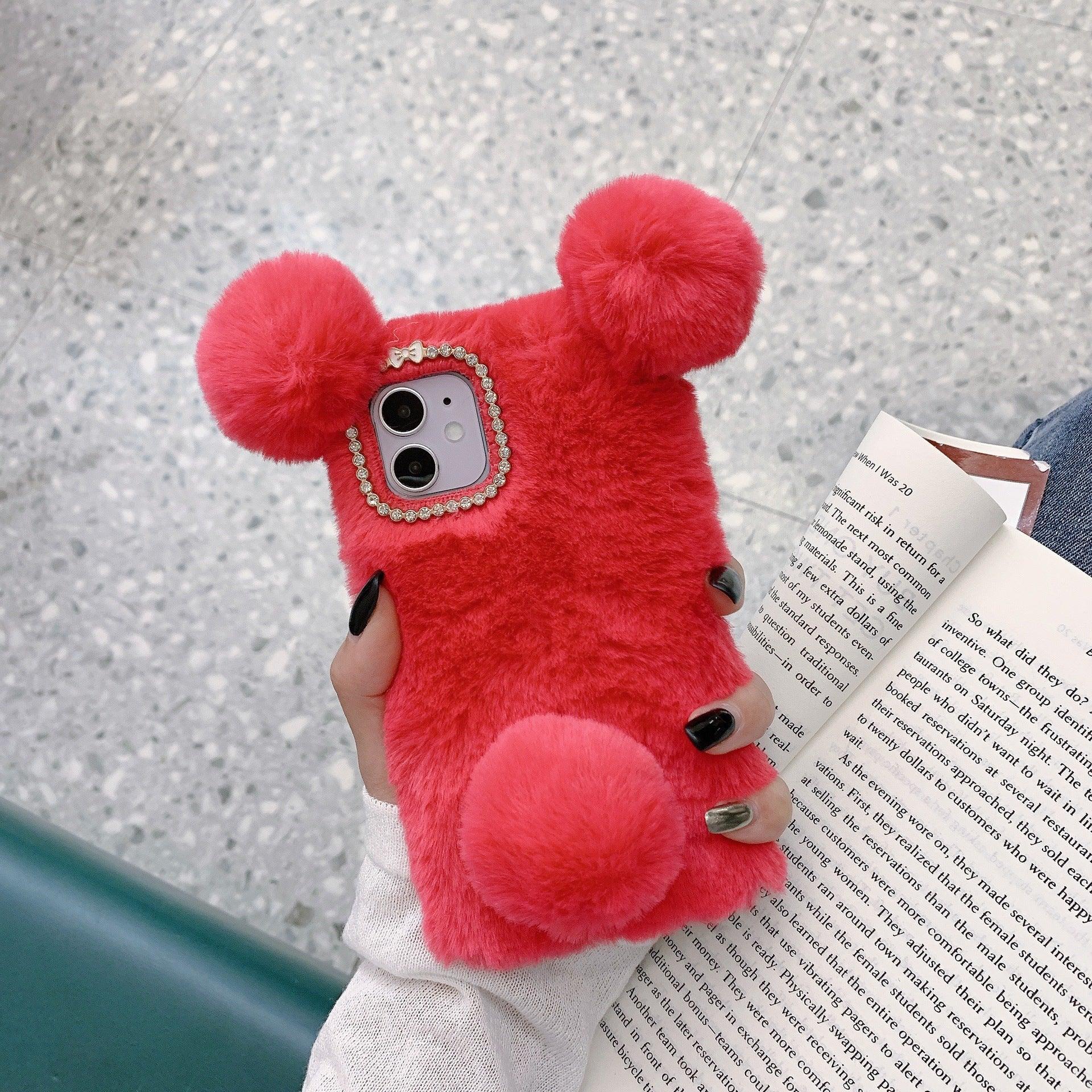 Cute Plush Panda Thermal iPhone Case - Viexta