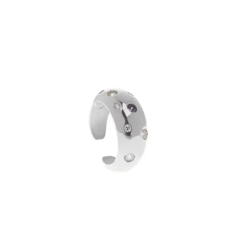 Inlaid Zircon Adjustable Ring - Viexta