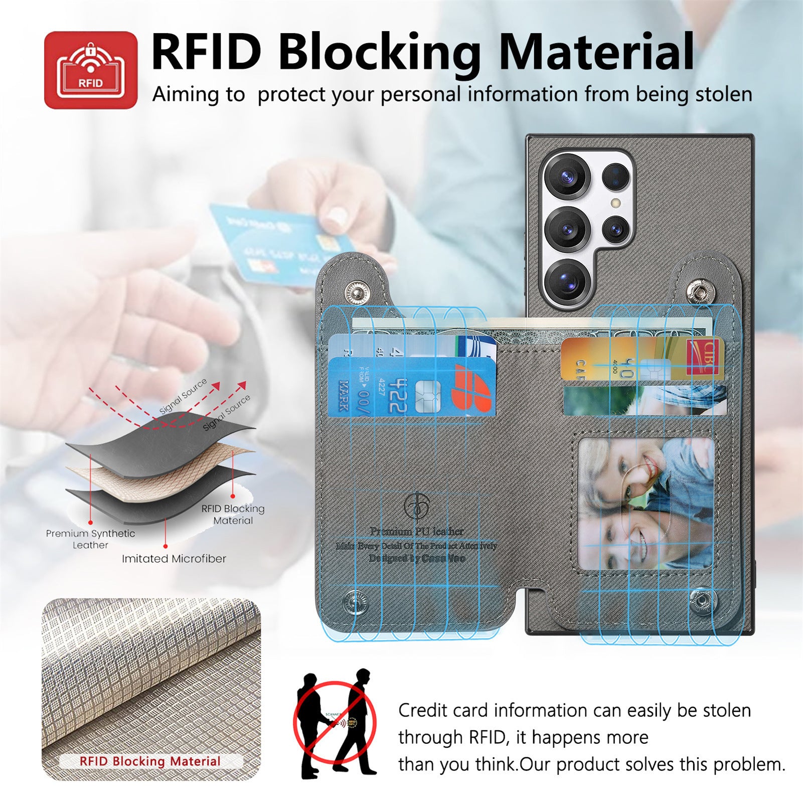 Wristband Wallet Card Holder Leather Samsung Case