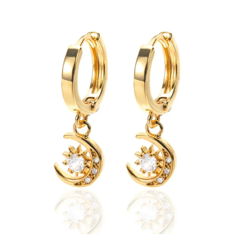 Micro Inlaid Zircon Eardrops - Viexta