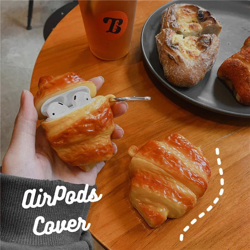 3D Croissant Silicone Airpods Case - Viexta