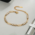 Stainless Steel Diamond Tennis Chain Women's Bracelet