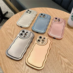 Wave Pattern Solid Color iPhone Case - Viexta