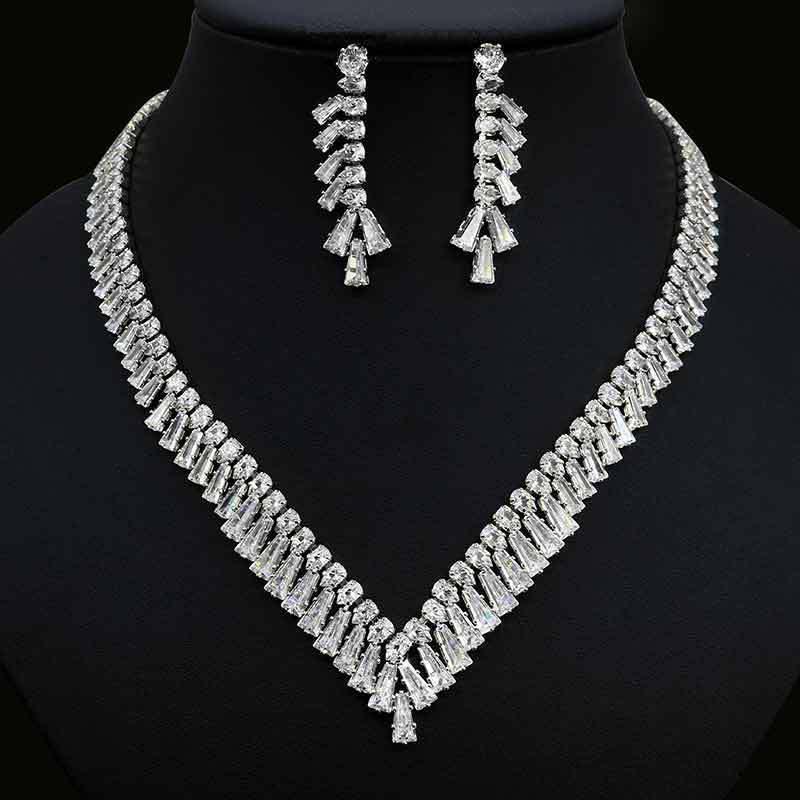 zircon-necklace-earring-set - Viexta