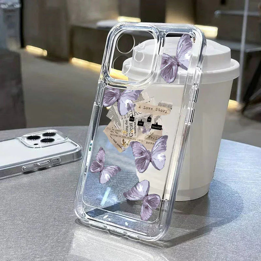 Purple Butterfly Silicone iPhone Case - Viexta