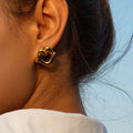 INS New 18K Stainless Steel Lip Stud Earrings - Viexta