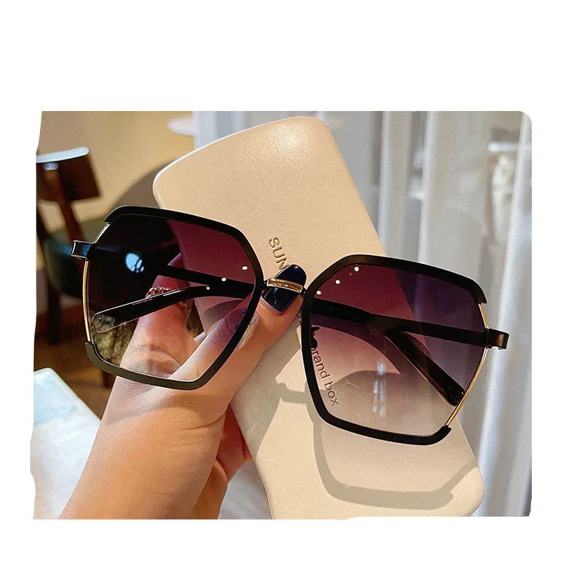 ins-vintage-half-frame-sunglasses - Viexta