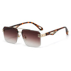 Frameless Cut-Edge Double-Bridge Sunglasses - Viexta