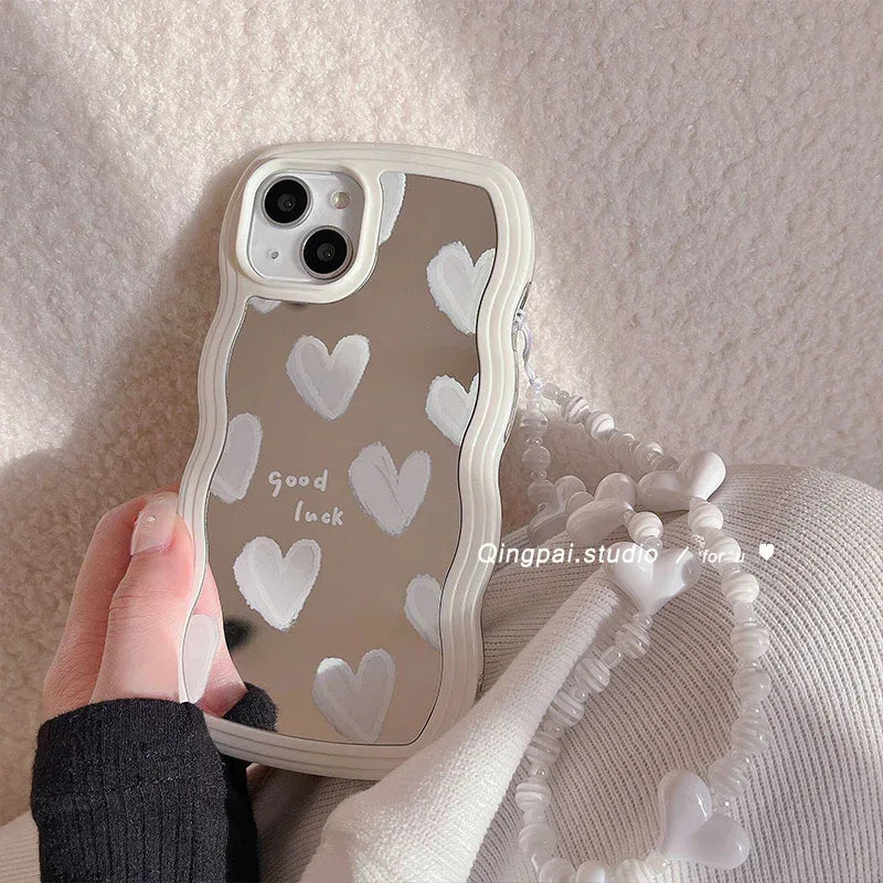 wave-edge-mirror-heart-samsung-ultra-case - Viexta
