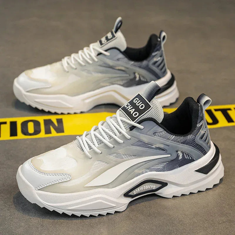 Lace-up Thick-soled Sneakers For Men - Viexta