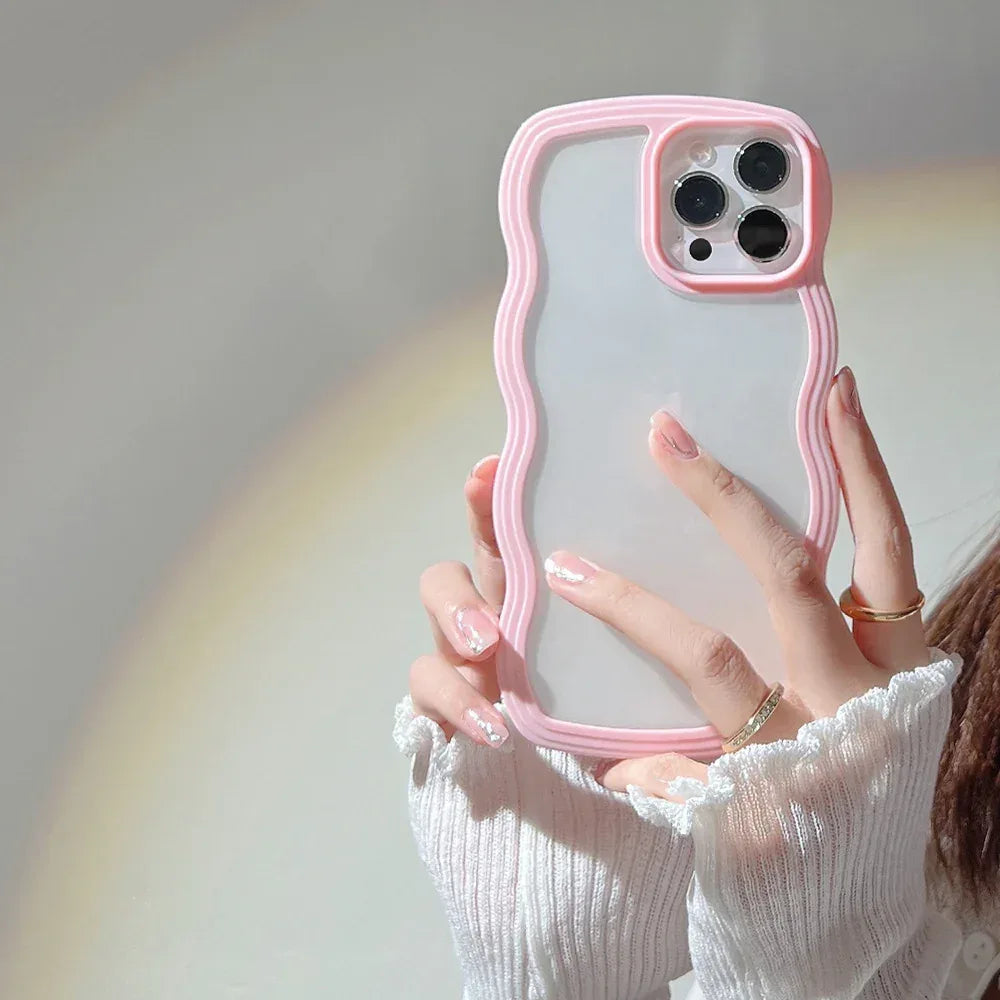 Candy Color Wave Border Mobile IPhone Case - Viexta