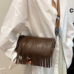 Ladies Tassel Retro Shoulder Bag - Viexta