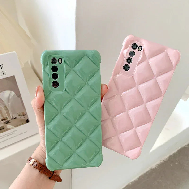 silicone-diamond-cell-huawei-phone-case - Viexta